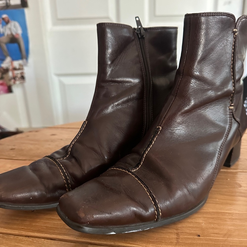 Paul green dark brown vintage boots